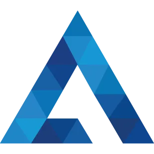 Le logo de Intellagence, agence de création digitale est un triangle bleu