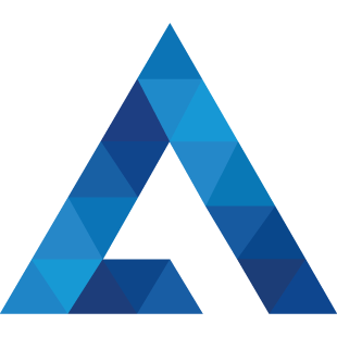 Le logo de Intellagence, agence de création digitale est un triangle bleu
