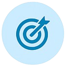 Intellagence, Solutions & Talents, icône bleue avec une cible