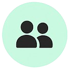 Intellagence, Solutions & Talents, icône verte avec des personnes